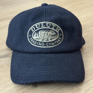 Duluth Trading Company Hat Cap Strapback Navy Blue Wool Bear Nature Outdoor